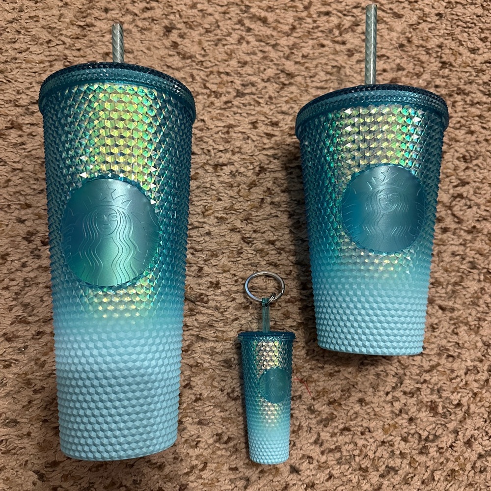 Starbucks Winter Blue studded Tumbler Bundle!